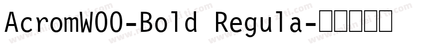 AcromW00-Bold Regula字体转换